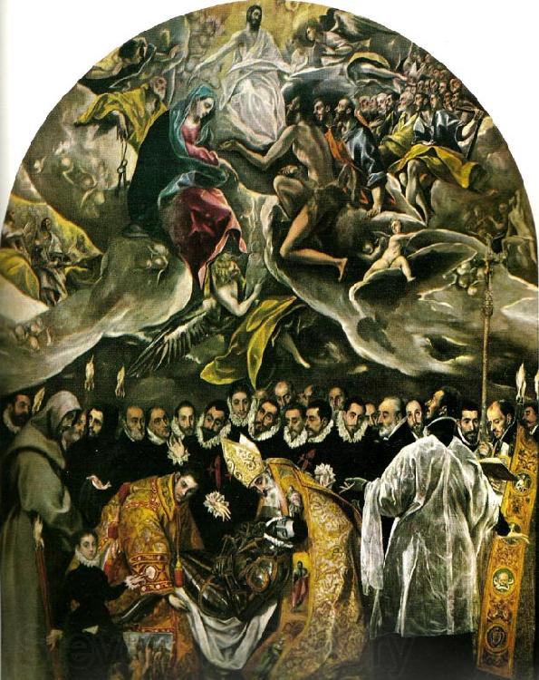 El Greco burial of count orgaz Spain oil painting art
